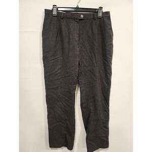 Bernard Zins Wool Pants Womens Size 12 Charcoal Grey‎ Wool/Cashmere Straight Leg